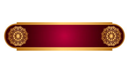 luxury red arabic islamic text box title frame border
