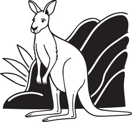 kangaroo vector illustration