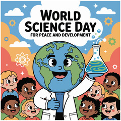 Fototapeta premium World Science Day for Peace and Development 23.eps