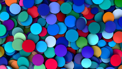 Colorful Overlapping Discs A Vibrant Abstract Composition of Circles