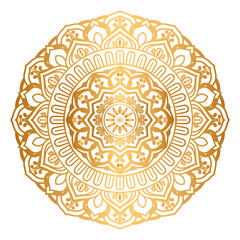 abstract gold mandala floral ornament