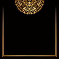 Fototapeta premium Ethereal Mandala In Golden Tones Background