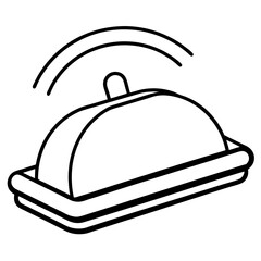 Modern Magnetic Tray Outline Vector