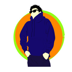 man with sunglasses stay cool 