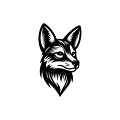 Obraz premium Ornate fox head isolated on white