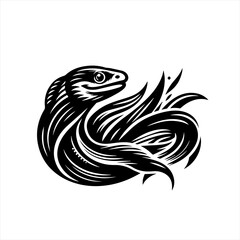 Fototapeta premium Coiled snake, ready to strike