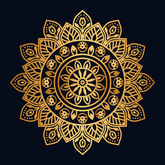 Gradient Circle Ornament Islamic Luxury Wedding Frame Mandala Invitation