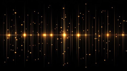 Golden light streaks against a black background.
