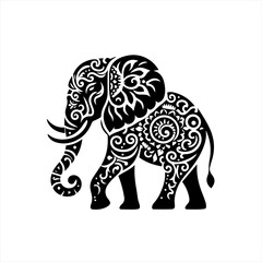 Ornate elephant illustration