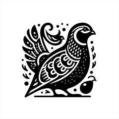 Obraz premium Ornate quail illustration
