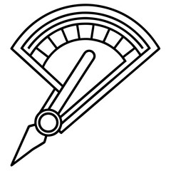 Precision Feeler Gauge Line Art Illustration