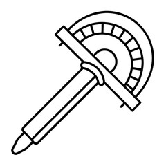 Precision Feeler Gauge Line Art Illustration