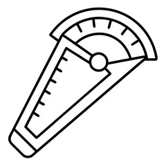 Precision Feeler Gauge Line Art Illustration