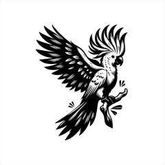 Obraz premium Cockatoo bird illustration on white