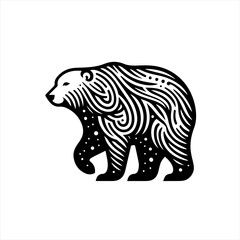 Fototapeta premium Stylized bear illustration