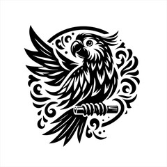 Obraz premium Ornate parrot bird illustration