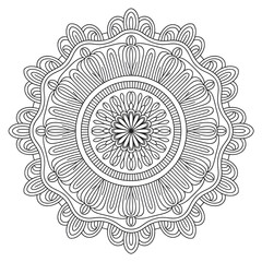 Round shape mandala illustration design