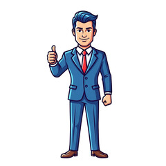 Obraz premium Business man with thumb up