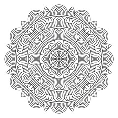 Illustration vector of a mandala coloring page