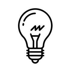 Obraz premium Illustrative light bulb with electrical wires creating minimalist design. Light bulb with electrical wires shows innovation and creative thinking, depicting bright idea.