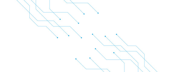 circuit board electronics digital technology banner blue