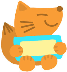 귀여운 동물 이름표-여우