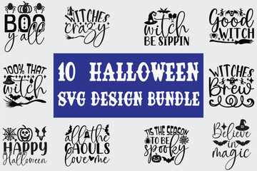 10 Halloween Svg Design Bundle