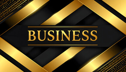 Elegant Gold and Black Business Design with Ancient Egyptian Inspired Details