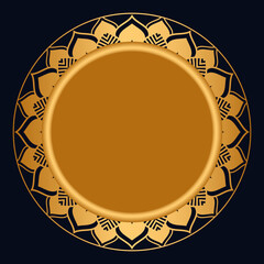 Circle mandalas with Luxury Golden Mandala Islamic Invitation Wedding Card Background Art	
