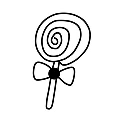 vector illustration of a lollipop with bow