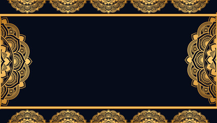 luxury floral golden mandala for indian wedding invitation card template design islamic arabic mandala ornament background	