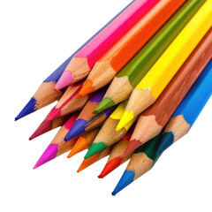 Fototapeta premium Close-up of colorful pencils clustered together