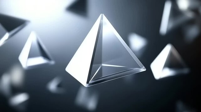 Abstract geometric shapes in motion