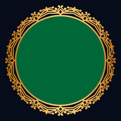Round Golden Luxury Mandala Border		
