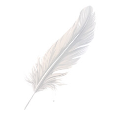 Fototapeta premium Single White Feather, Soft Light, Elegant Design, Melted Wax Drip, Serene Mood, Isolated on Black.
