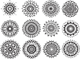 Mandala line art circular shapes invited creativity mindfulness spiritual journey