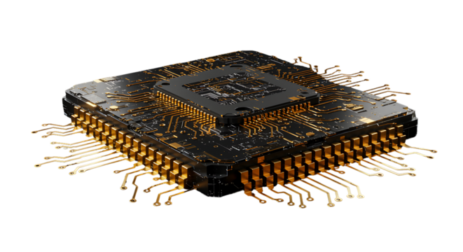 computer processor isolated on white