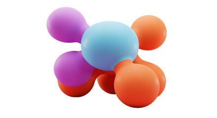 colorful balloons isolated on white