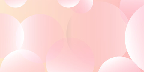 Banner background, pastel colorful, pink and orange gradations, circle abstract background, eps 10