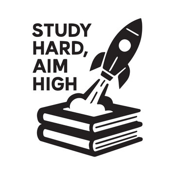 Study and Achieve Logo &ndash; Study Hard Aim High Vector