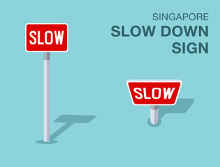 Traffic regulation rules. Isolated Singapore 