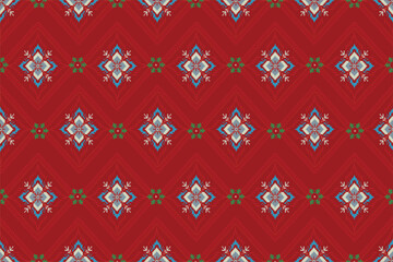 .  pixel art flower on white background wallpaper oriental seamless pattern.ornament. Ethnic .decor style.  geometric ornament. Vector seamless pattern.  blanket, rug. Woven carpet fabric