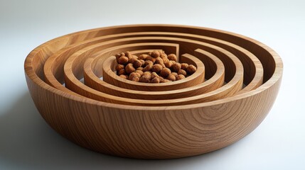 Maze Bowl with Food for Pets &ndash; Slow Feeder Dish for Small Animal and Rodents Enrichment and Feeding Photo