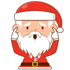 santa claus doubt face cartoon cute
