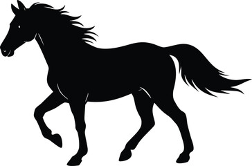 Horse silhouette vector for logo and branding