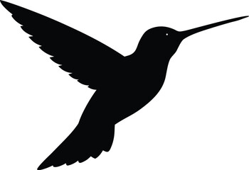 Editable hummingbird silhouette for t shirt design