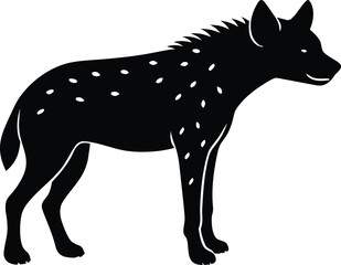 Simple hyena silhouette for posters and print