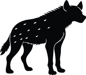 Editable hyena silhouette for t shirt design