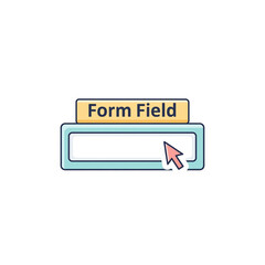 Form Field, Data Input, and UI/UX Design: Input Box with Cursor Illustration
