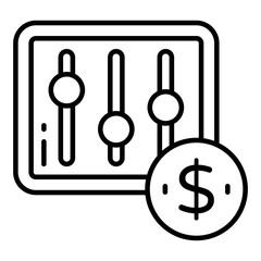 An editable design icon of equalizer